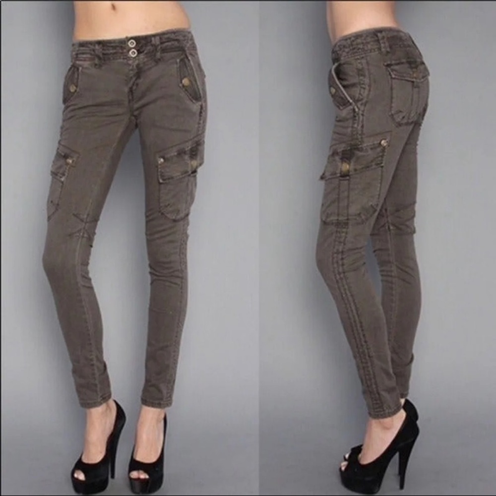 Free People Skinny Cargo Utility Pants 28